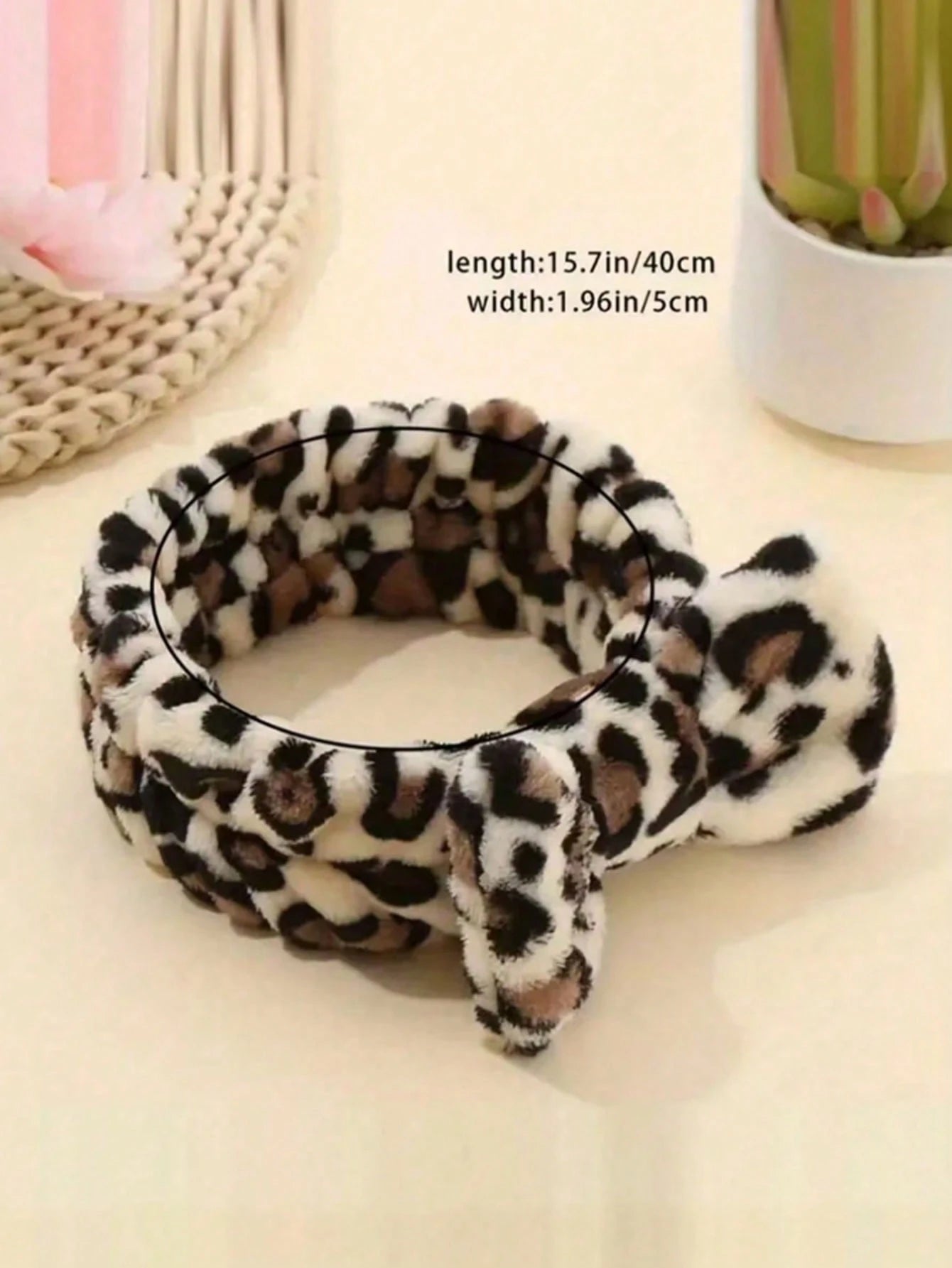 8pcs Leopard Print Headband, Makeup Headband, Christmas Hair Accessory, Women's Facial Wash Headband, SPA Gift, Party, Daily Wear, Lightweight & Practical, Women's Headband, Home Beauty Women's Access