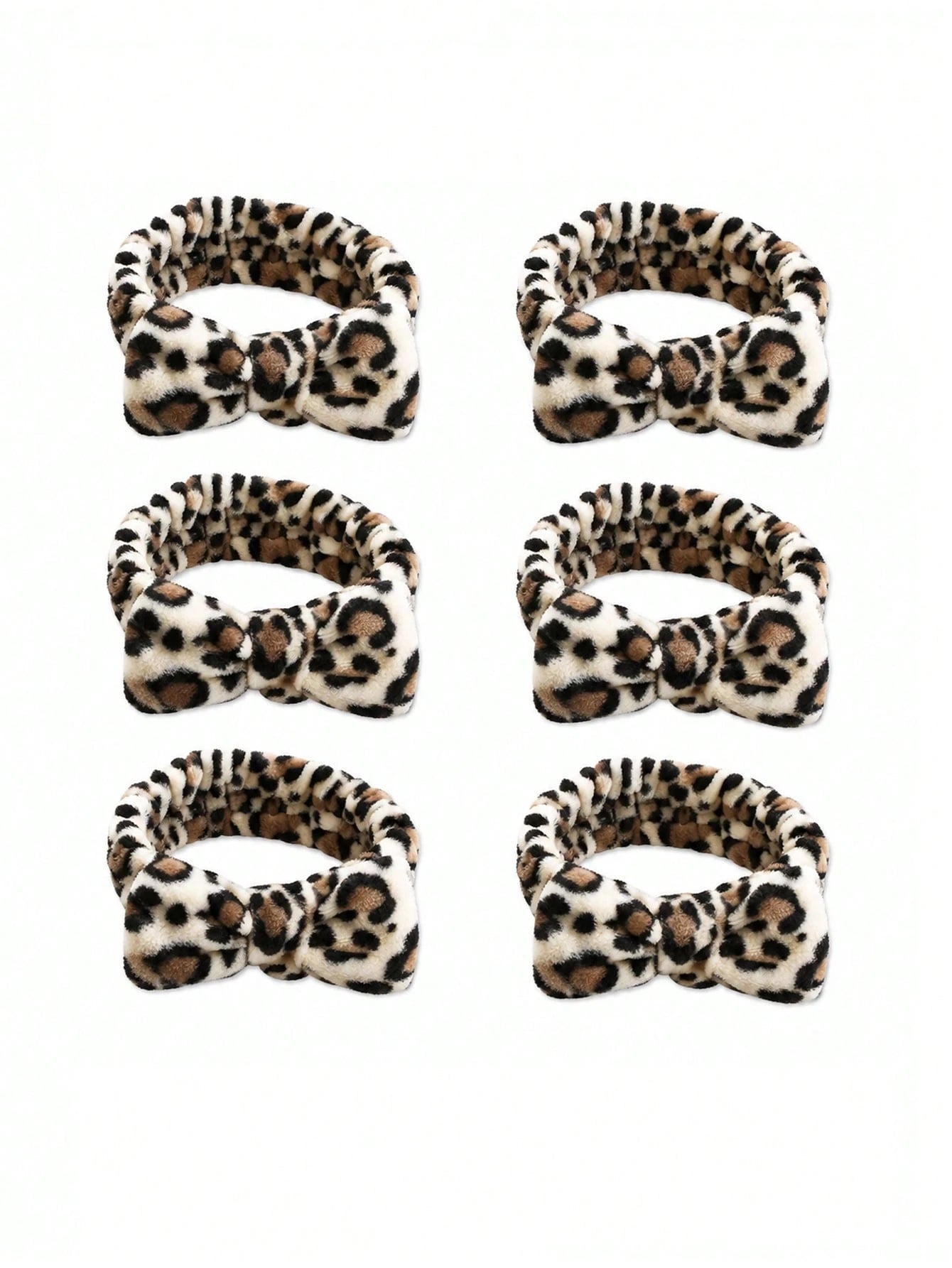 8pcs Leopard Print Headband, Makeup Headband, Christmas Hair Accessory, Women's Facial Wash Headband, SPA Gift, Party, Daily Wear, Lightweight & Practical, Women's Headband, Home Beauty Women's Access