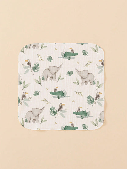 8pcs Lightweight Breathable Single-Layer Baby Bibs, Feeding Wipes, Multi-Purpose Cloths, Suitable For All Seasons