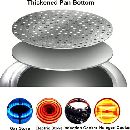 8Qt Aluminum Pressure Cooker W/Release Valve & Multiple Protective Devices,Pressure Canner Compatible With Gas & Induction Cooker,Canner Rack Included Universal Kitchen And Dining Pressure Cooker, Fas