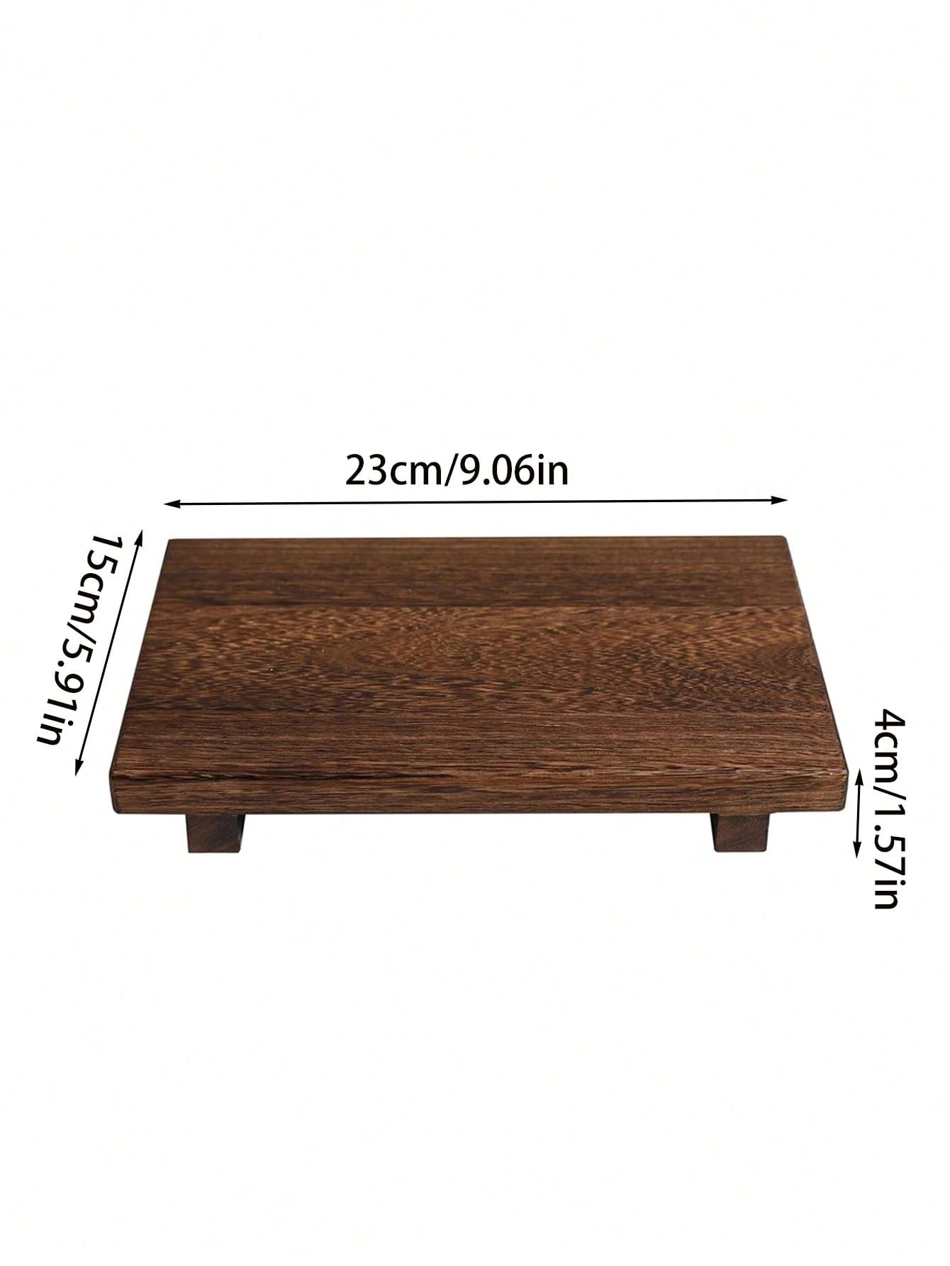 9"X6" Wooden Base Storage Rack, Cosmetic Organizer Tray, Bathroom Storage Shelf, Kitchen Soap Dish, Rustic Style Wooden Lift-Up Stand, Suitable For Vanity, Bathroom, Kitchen Countertop Decor, Plant, C