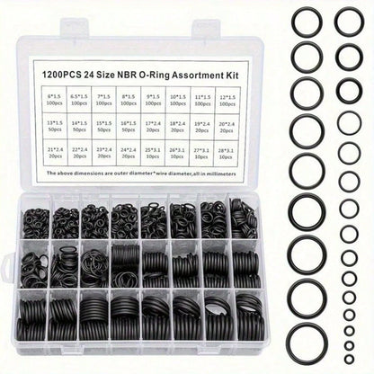 950pcs/225/1200pcsNitrile Rubber O-Rings, Heat And Oil Resistant, With A Hardness Of 70A, Featuring 24 Different Specifications Of Synthetic Rubber Seals, Suitable For High-Pressure Cleaning Machine P