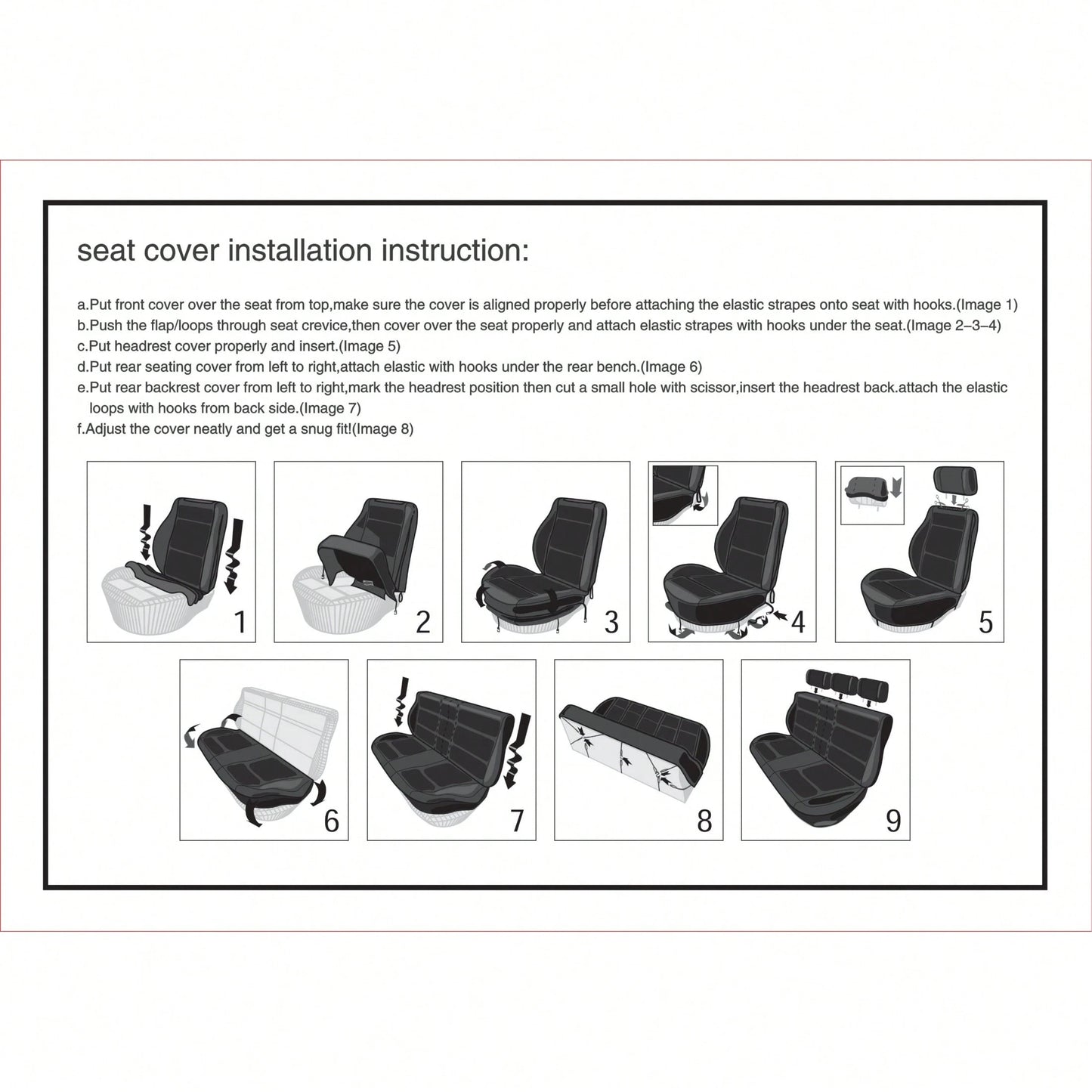 9Pcs New Football Quilted Design Car Seat Covers Pack Airbag Compatible Universal Seat Cushions Car Accessories Design For Women