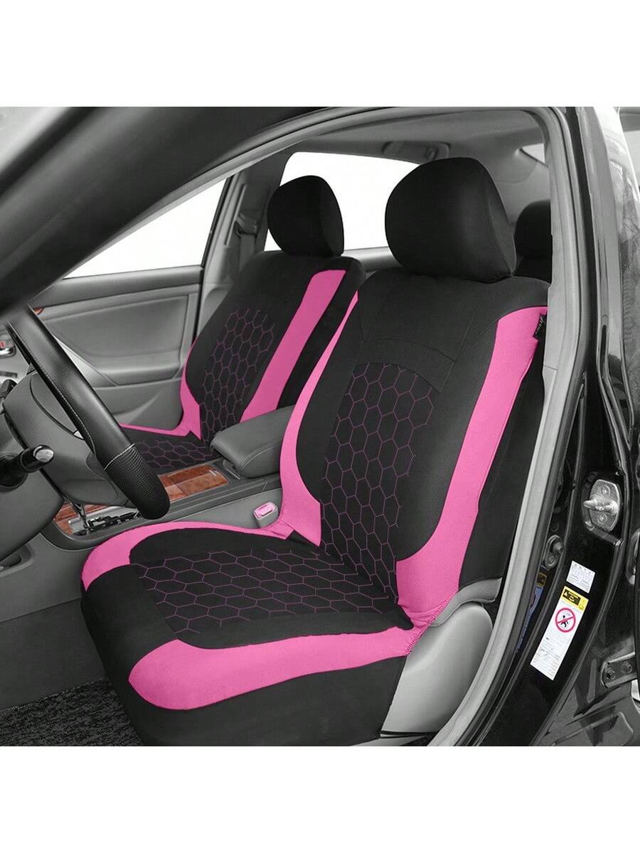 9Pcs New Football Quilted Design Car Seat Covers Pack Airbag Compatible Universal Seat Cushions Car Accessories Design For Women