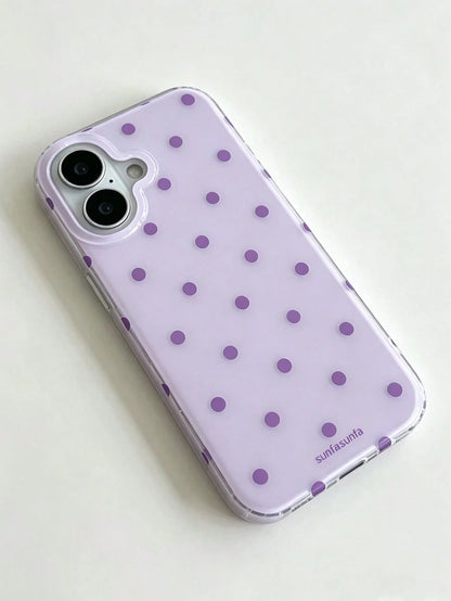A Fashionable Phone, Minimalist And Cute Design, Black And White Polka Pattern, Suitable 11 To 17 Series, Including Pro Versions.