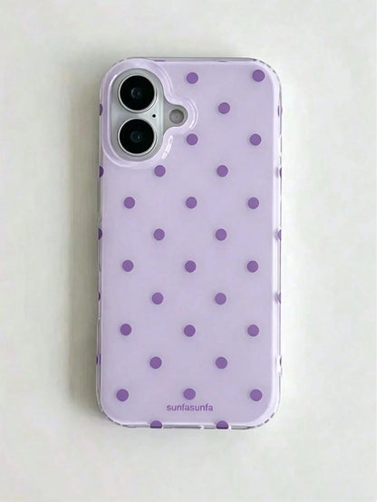 A Fashionable Phone, Minimalist And Cute Design, Black And White Polka Pattern, Suitable 11 To 17 Series, Including Pro Versions.