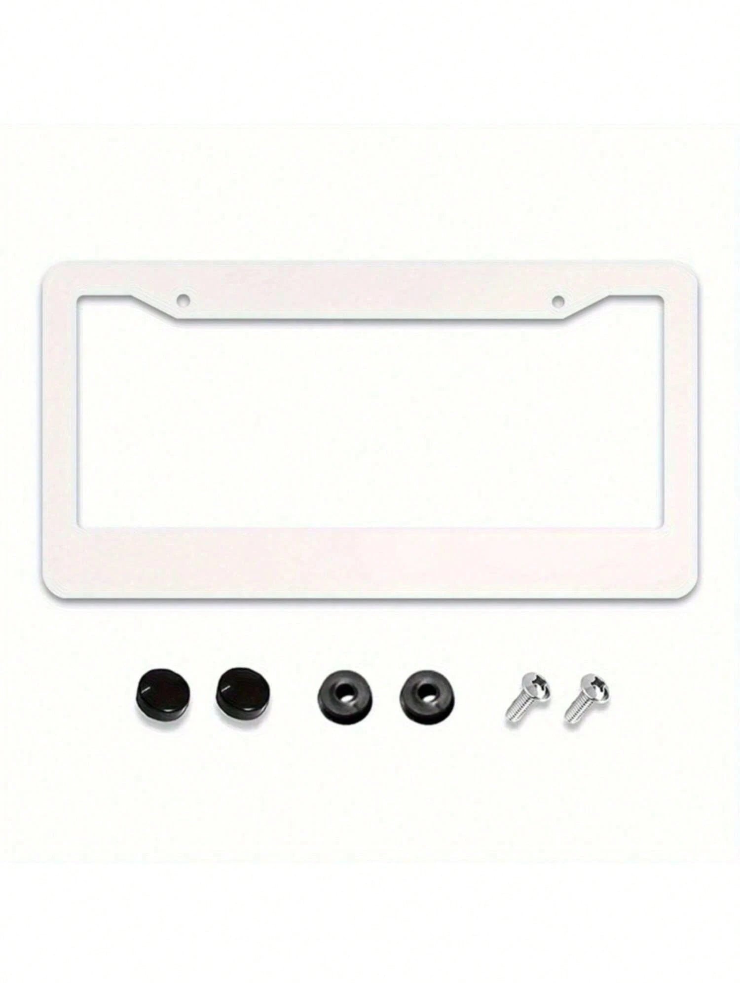 A Universal 2D Aluminum Alloy License Plate Frame-A Must-Have For Girls! Rust-Resistant And Smooth, Includes Screws.Fits Sedans SUV Pickups Commercial Vehicles Car Decor,Valentines Gift,Birthday Gifts