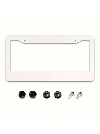 A Universal 2D Aluminum Alloy License Plate Frame-A Must-Have For Girls! Rust-Resistant And Smooth, Includes Screws.Fits Sedans SUV Pickups Commercial Vehicles Car Decor,Valentines Gift,Birthday Gifts