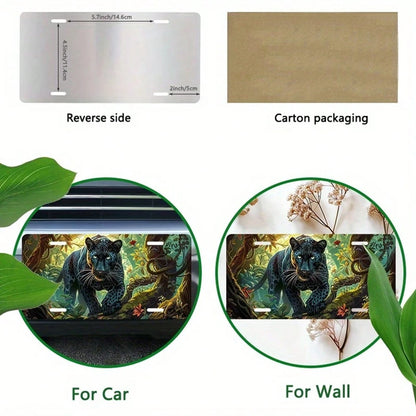 A Waterproof License Plate Frame Set Featuring A Leopard Print Design And The Word 'MAMA', Suitable For Both Men And Women, Measuring 12 Inches By 6 Inches
