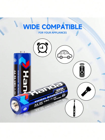 AA/AAA 1.5V Carbon-Zinc Disposable Batteries For LED String Lights, Toys, Remotes, Clocks, Microphones, Compatible For Christmas, Valentine's Day Gifts