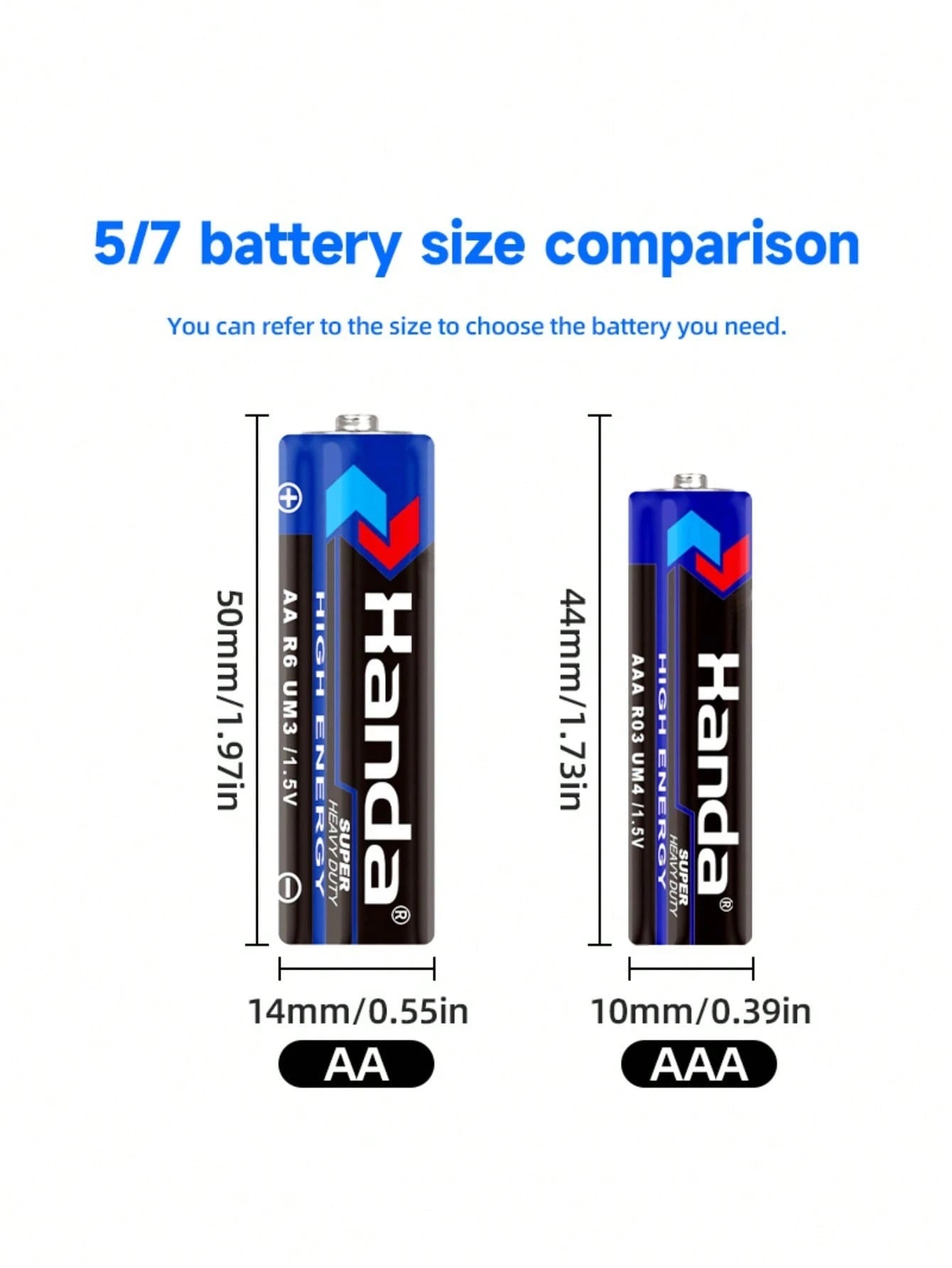 AA/AAA 1.5V Carbon-Zinc Disposable Batteries For LED String Lights, Toys, Remotes, Clocks, Microphones, Compatible For Christmas, Valentine's Day Gifts