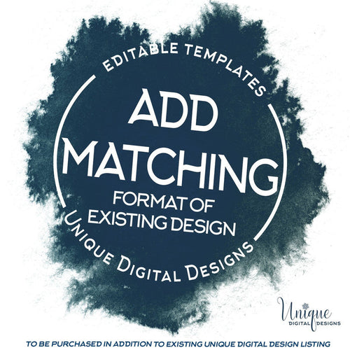 Add On - Add MATCHING party decoration for existing design Matching Invitation Banner Water Label Inserts Chocolate Wrapper