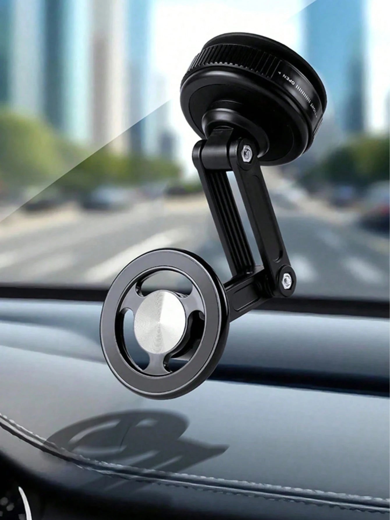 Adjustable Magnetic Suction Cup Bracket Car Phone Holder 2026 New Powerful Magnetic Car Mount, Vacuum Suction Cup Mobile Phone Holder, Folding Dashboard 360-Degree Rotating Adsorption Navigation Brack