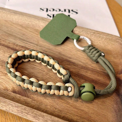 Adjustable Phone Lanyard Woven Pendant Wristband Short Strap Case Hanging Decor, Minimalist Thickened Dopamine Colorblock CCD Keychain Camera Phone Anti-Lost Anti-Drop Strap For Women And Men (All Bra
