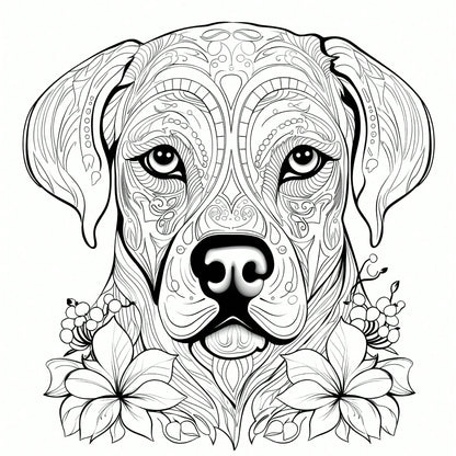 Adult And Teen Coloring Book- Mandala & Cute Puppy Theme, Blending Art And Nature Elements For A Vibrant Coloring Experience. Unique And Creative Style, Suitable For Daily Relaxation And Stress Relie
