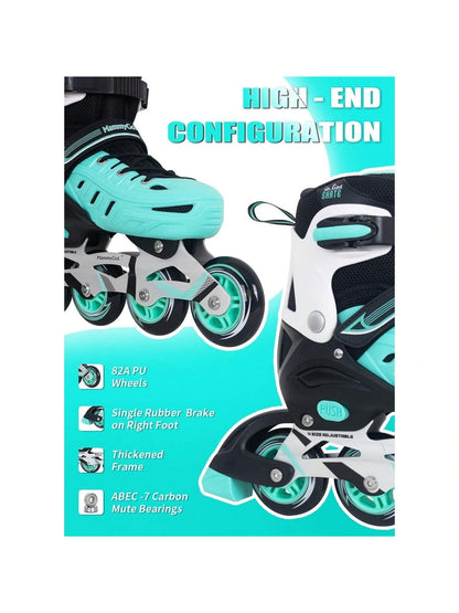 Adults Adjustable Inline Skates, Safe And Durable Roller Skates With Giant Wheels, High Performance Professional Skates For Men Women