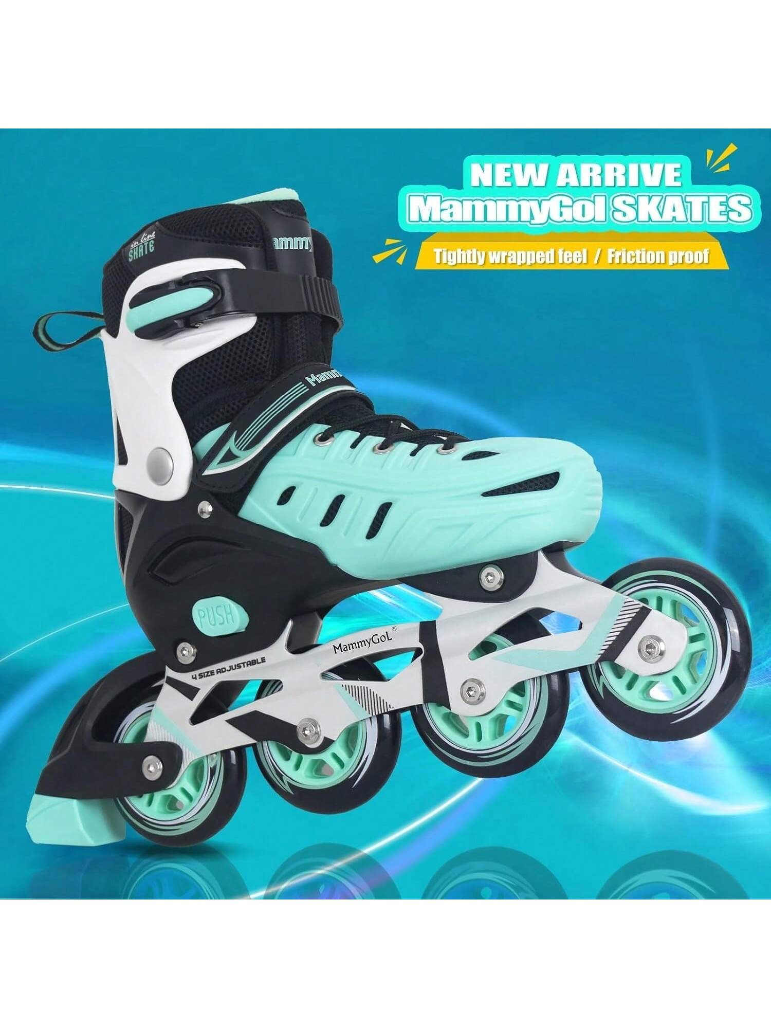 Adults Adjustable Inline Skates, Safe And Durable Roller Skates With Giant Wheels, High Performance Professional Skates For Men Women