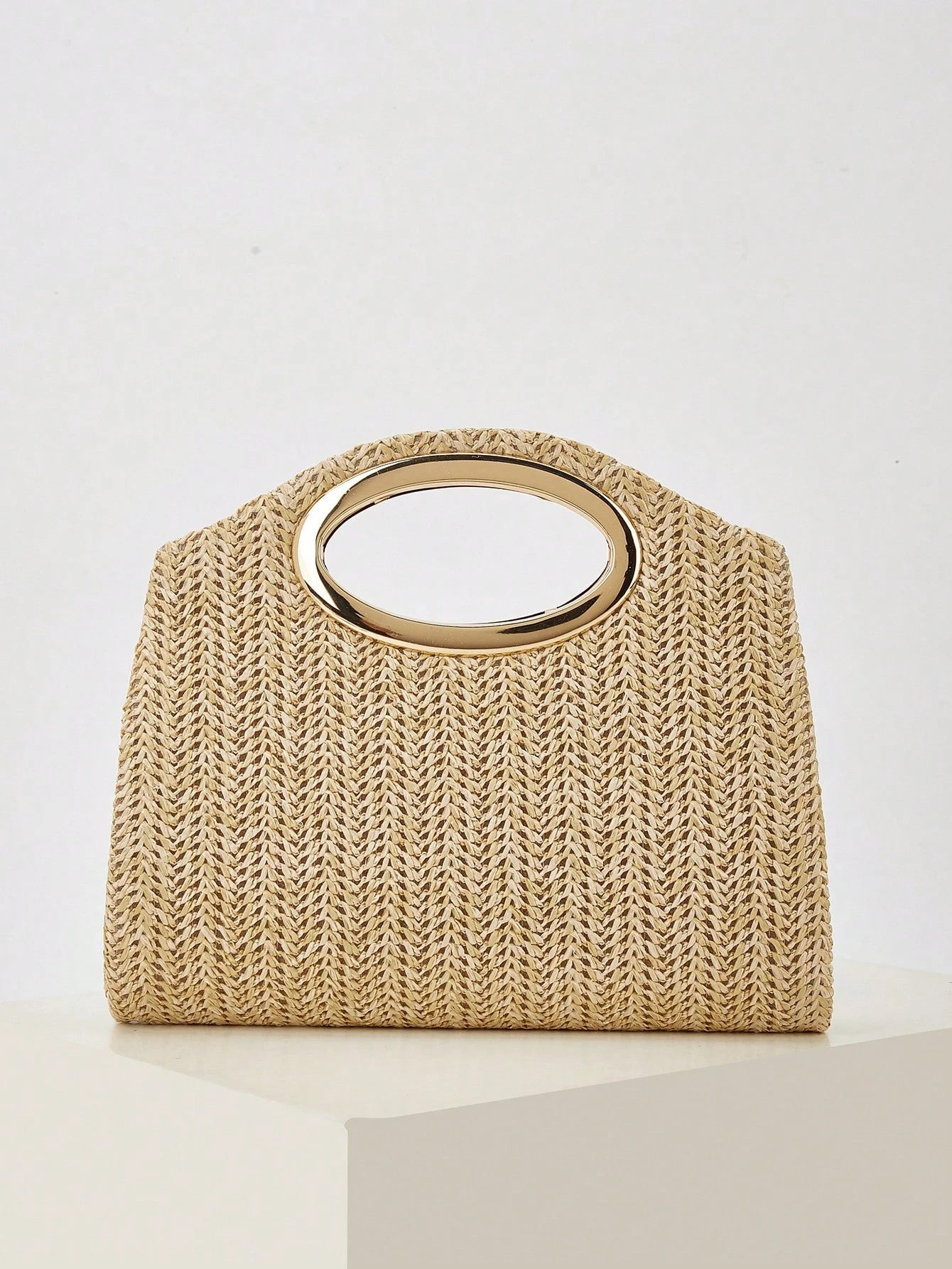 AIBBYDAR Women's Handbag, Khaki Fashion Woven Tote Bag, Holiday, Beach, Versatile Women's Crossbody Bag, Casual, Minimalist, Beach, Vacation Essential