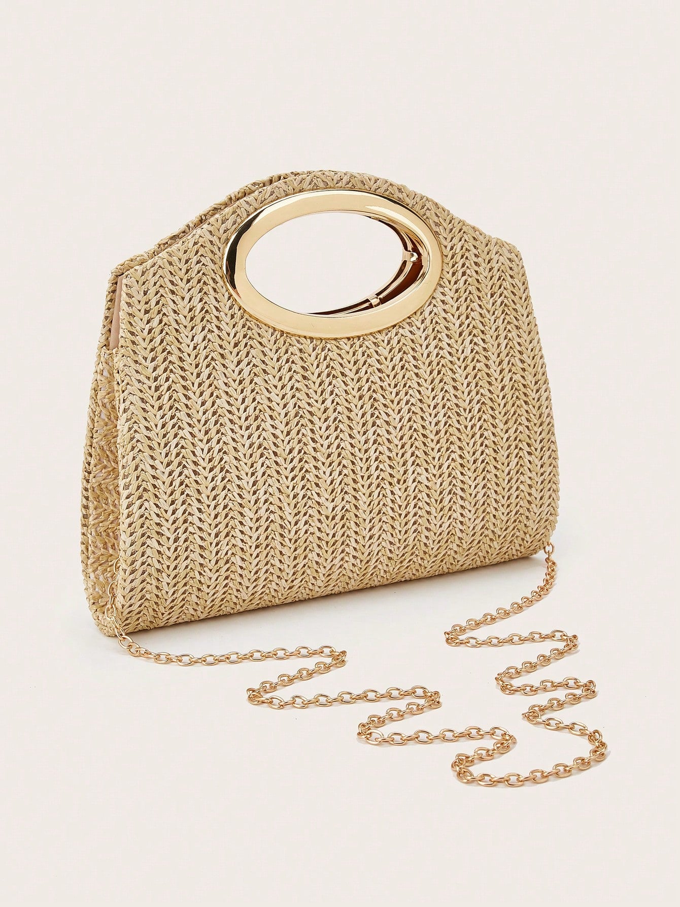 AIBBYDAR Women's Handbag, Khaki Fashion Woven Tote Bag, Holiday, Beach, Versatile Women's Crossbody Bag, Casual, Minimalist, Beach, Vacation Essential