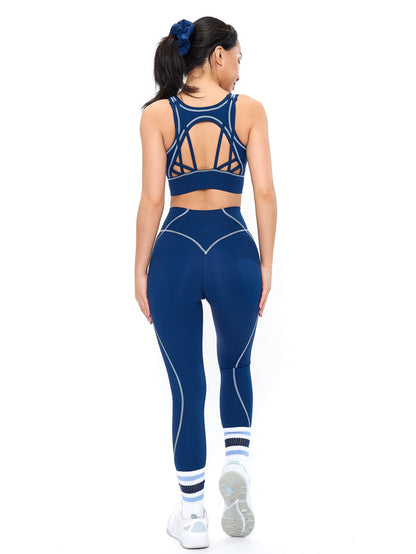 Airbrush Hourglass Sports Bra - Indigo Shadow