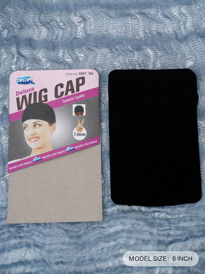 alicegarden 1pc 6-Inch Black Hair Net Wig Cap Hair Accessory