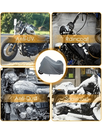 All-Season Motorcycle/Bicycle Single-Layer Rain Cover, Waterproof, UV Protection, Snow Protection, Dust Protection, Suitable For Motorcycles And Bicycles