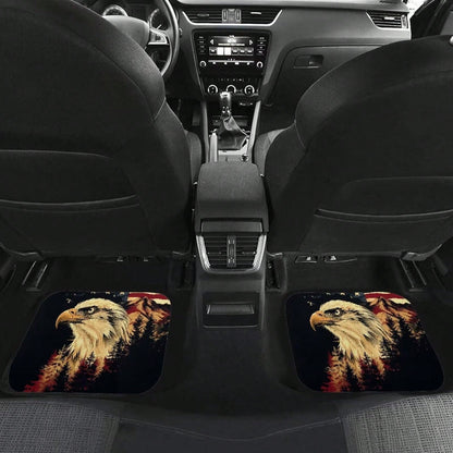 American Flag Car Floor Mats Full Set 4 Pack Auto Front & Rear Carpet Universal Size For Auto Truck Van SUV Statue Of Liberty Print Car Floor Mats 4 Pcs