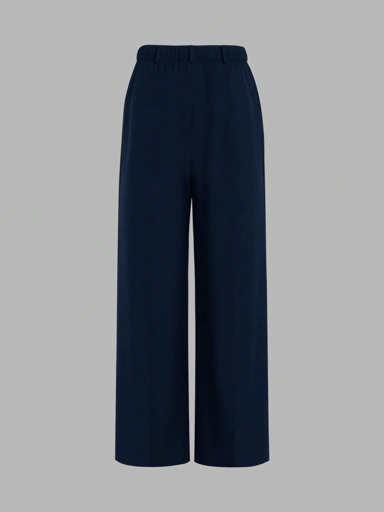 ANCHOSE Women's Elegant Navy Blue Slim Fit Tailored Dress Pants For Commuting, Summer Spring