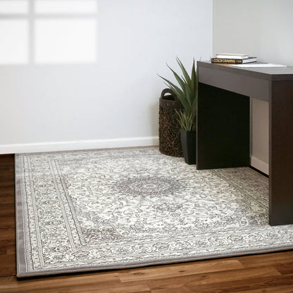 Dynamic Area Rugs Ancient Garden Area Rugs 57119-6656 Ivory 100% Poly Belgium 17 Sizes