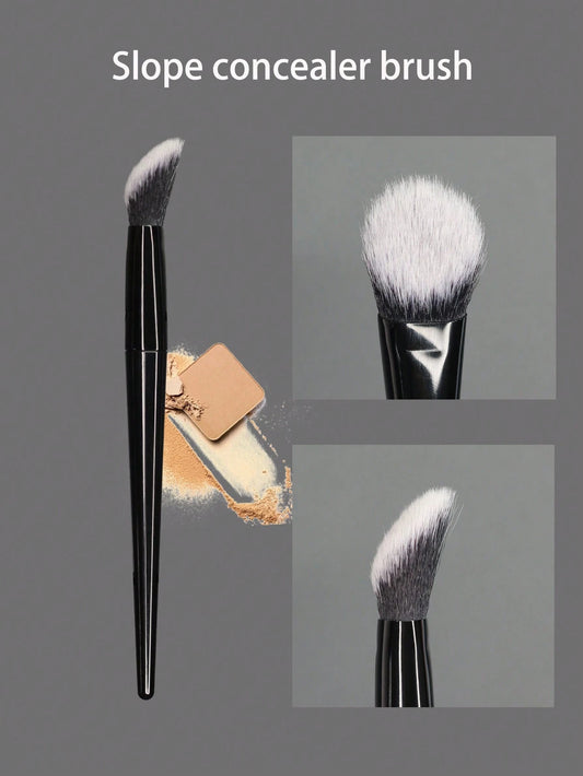 Angled Large Cut Crease Concealer Brush, Blush Brush/ Multiple Colors Available/ Brush Head Shape Fits Facial Contour, Angled Shape And Large Cut Crease Curve Make Operation More Efficient/ Precise