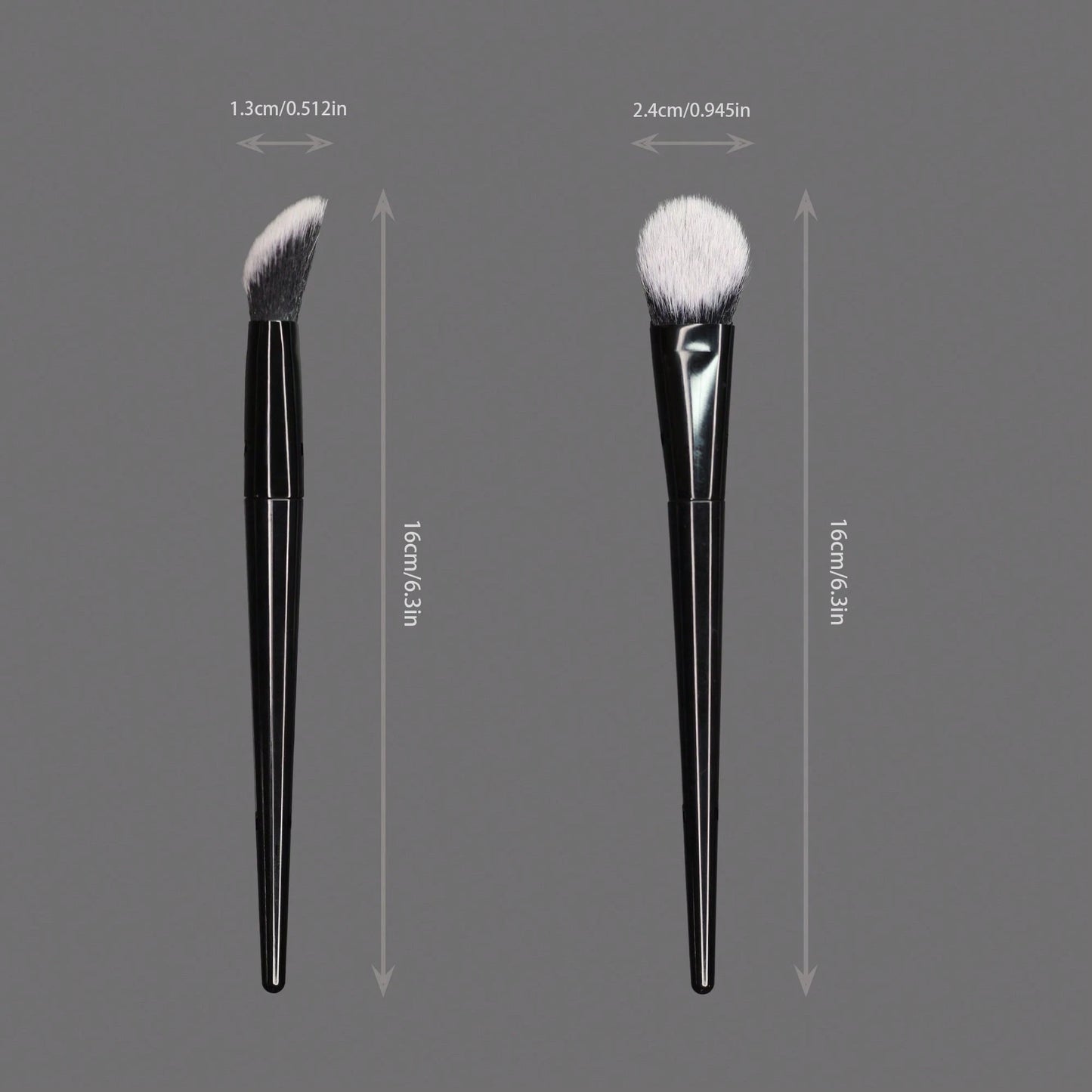 Angled Large Cut Crease Concealer Brush, Blush Brush/ Multiple Colors Available/ Brush Head Shape Fits Facial Contour, Angled Shape And Large Cut Crease Curve Make Operation More Efficient/ Precise