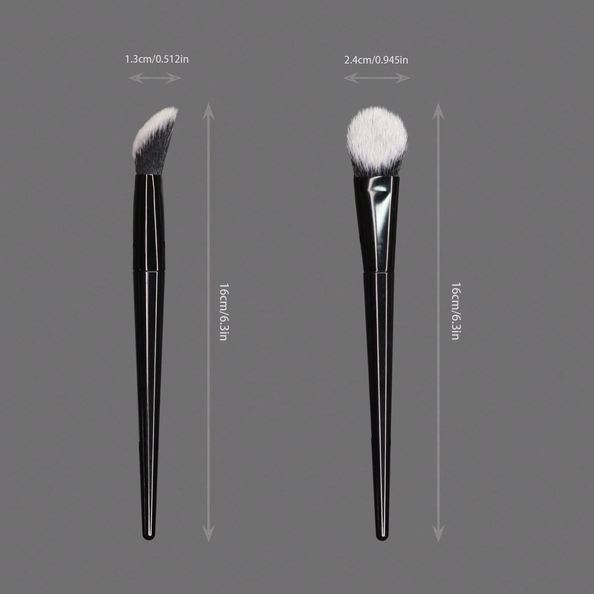 Angled Large Cut Crease Concealer Brush, Blush Brush/ Multiple Colors Available/ Brush Head Shape Fits Facial Contour, Angled Shape And Large Cut Crease Curve Make Operation More Efficient/ Precise
