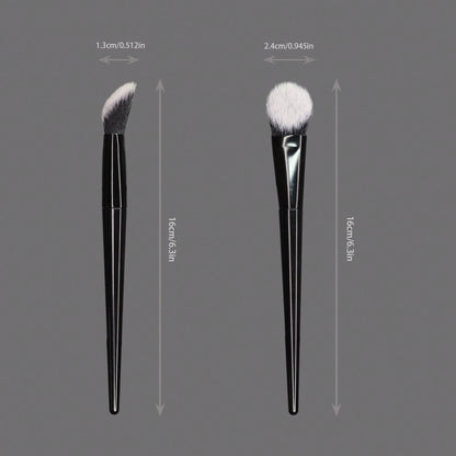 Angled Large Cut Crease Concealer Brush, Blush Brush/ Multiple Colors Available/ Brush Head Shape Fits Facial Contour, Angled Shape And Large Cut Crease Curve Make Operation More Efficient/ Precise