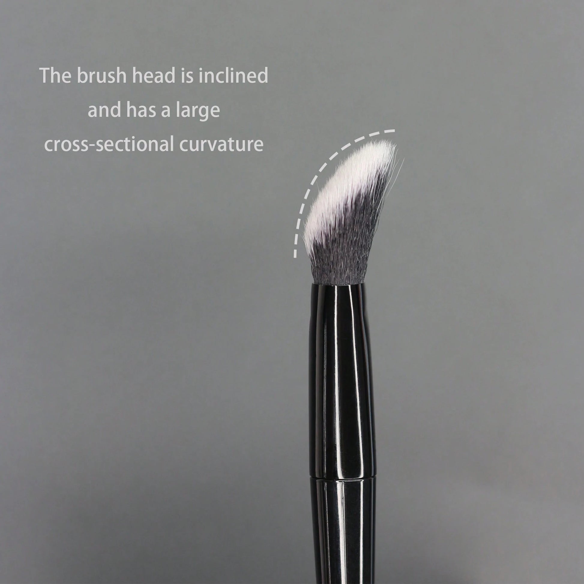 Angled Large Cut Crease Concealer Brush, Blush Brush/ Multiple Colors Available/ Brush Head Shape Fits Facial Contour, Angled Shape And Large Cut Crease Curve Make Operation More Efficient/ Precise