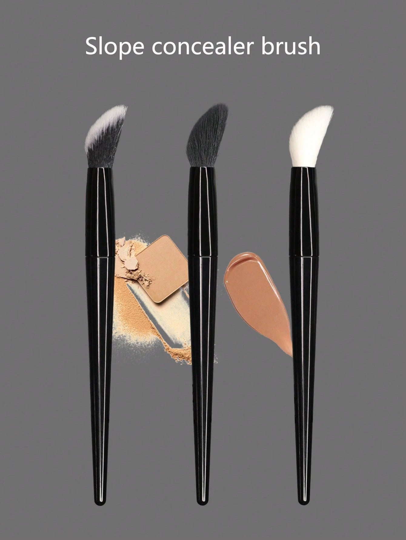 Angled Large Cut Crease Concealer Brush, Blush Brush/ Multiple Colors Available/ Brush Head Shape Fits Facial Contour, Angled Shape And Large Cut Crease Curve Make Operation More Efficient/ Precise