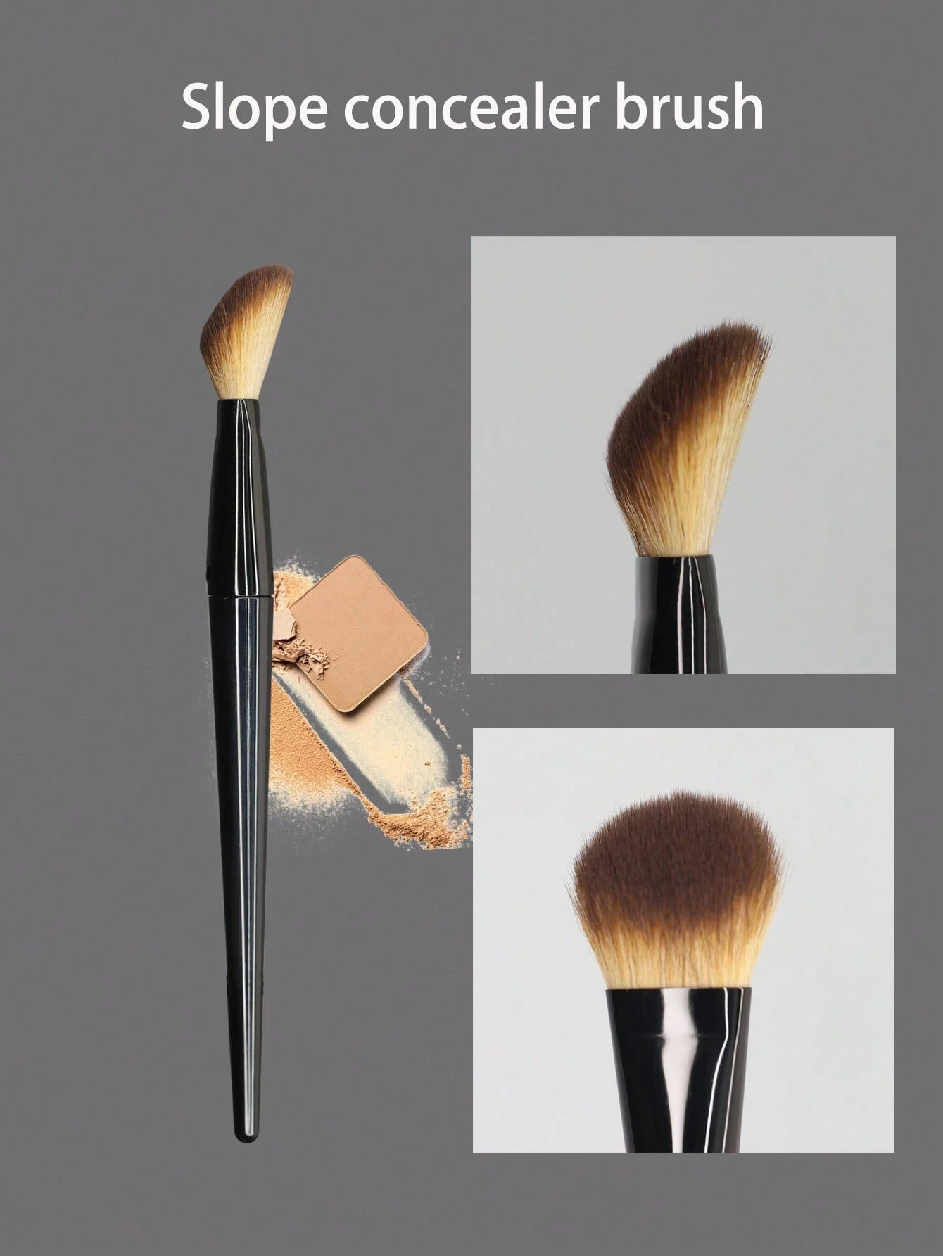 Angled Large Cut Crease Concealer Brush, Blush Brush/ Multiple Colors Available/ Brush Head Shape Fits Facial Contour, Angled Shape And Large Cut Crease Curve Make Operation More Efficient/ Precise