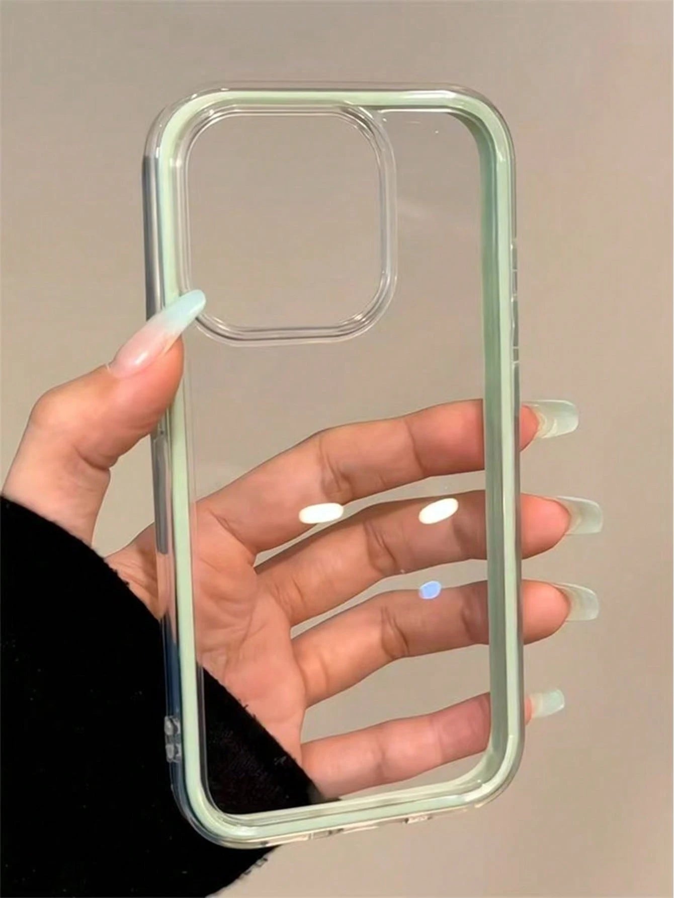Apple Fashion Phone Case, High-End Texture, 3-In-1 Thickened Hard Material, Colorful Solid Color Frame, Personalized Creative Pink, White, Black, Blue, Green, Minimalist Anti-Drop Full Coverage Transp