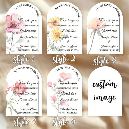 Arched Personalized Invitations, Personalized Wedding Invitations, Customizable Printed Floral Invitation Cards, Bridal Shower Baptism Engagement Invitations, Thank You Cards, Suitable For Weddings, H