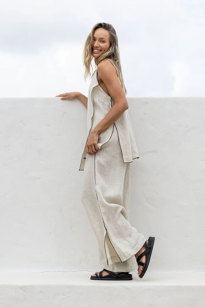 Ariosa Pant - Sand & Mocha