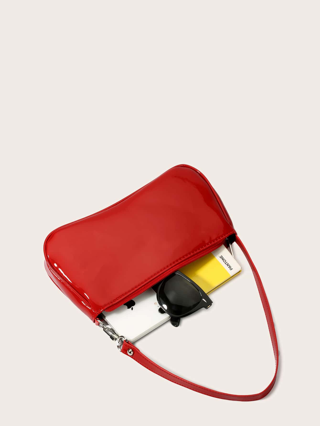 Artificial Patent Leather Bag For Teen Girls Women College Students,Rookies & White-Collar Workers Perfect For Office,College,Work,Business,Commute