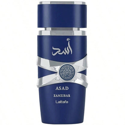 Asad Zanzibar- Fresh, Spicy, Vanilla, Coconut- Eau De Parfum Long-Lasting Fragrance For Men, 3.40 Ounce/ 100 Ml, Long Lasting Romantic Scent, Elegant Gift, Long-Lasting Fragrance, New Year's Gift