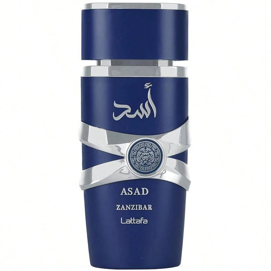 Asad Zanzibar- Fresh, Spicy, Vanilla, Coconut- Eau De Parfum Long-Lasting Fragrance For Men, 3.40 Ounce/ 100 Ml, Long Lasting Romantic Scent, Elegant Gift, Long-Lasting Fragrance, New Year's Gift