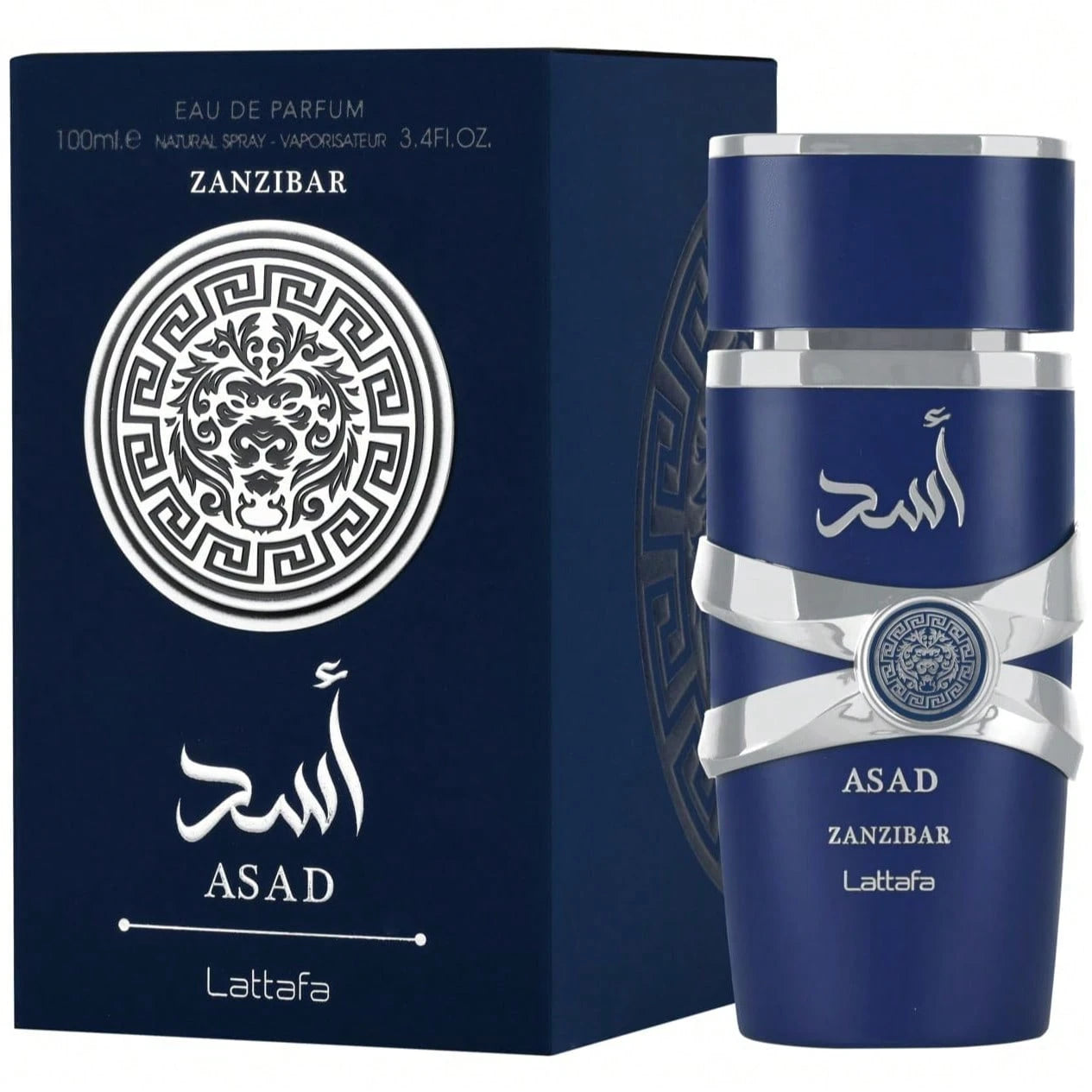 Asad Zanzibar- Fresh, Spicy, Vanilla, Coconut- Eau De Parfum Long-Lasting Fragrance For Men, 3.40 Ounce/ 100 Ml, Long Lasting Romantic Scent, Elegant Gift, Long-Lasting Fragrance, New Year's Gift