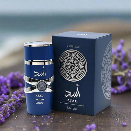 Asad Zanzibar- Fresh, Spicy, Vanilla, Coconut- Eau De Parfum Long-Lasting Fragrance For Men, 3.40 Ounce/ 100 Ml, Long Lasting Romantic Scent, Elegant Gift, Long-Lasting Fragrance, New Year's Gift