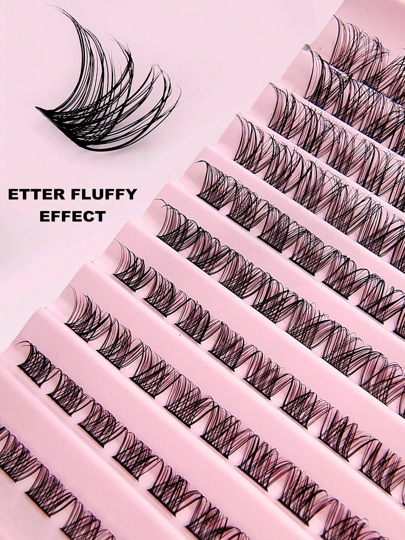 Asiteo 110pcs Professional Natural Curly & Fluffy Eyelash Clusters, D-Curl Voluminous, Create Charming Makeup, 8-16mm Customizable Length, DIY Eyelash Extension Kit