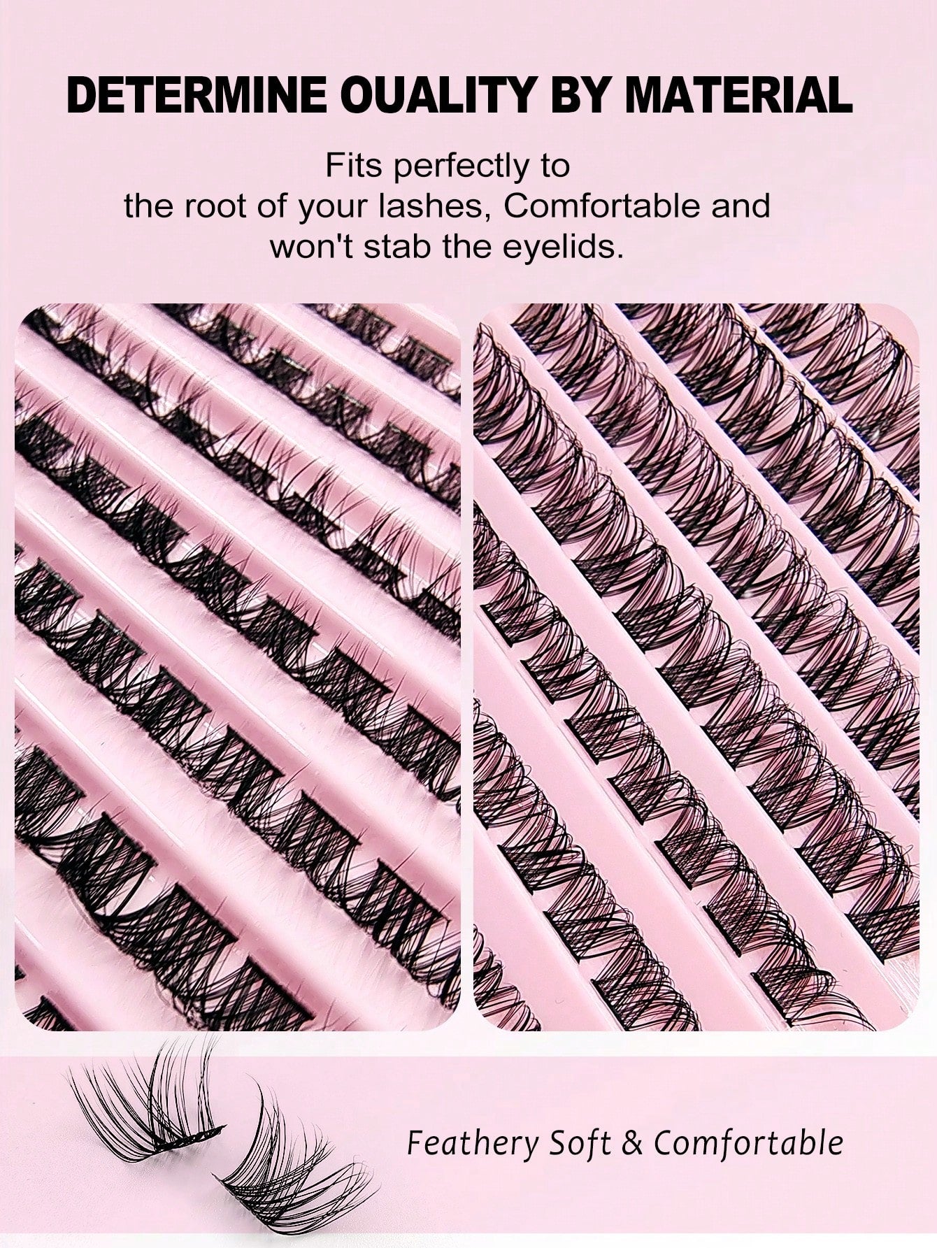 Asiteo 110pcs Professional Natural Curly & Fluffy Eyelash Clusters, D-Curl Voluminous, Create Charming Makeup, 8-16mm Customizable Length, DIY Eyelash Extension Kit