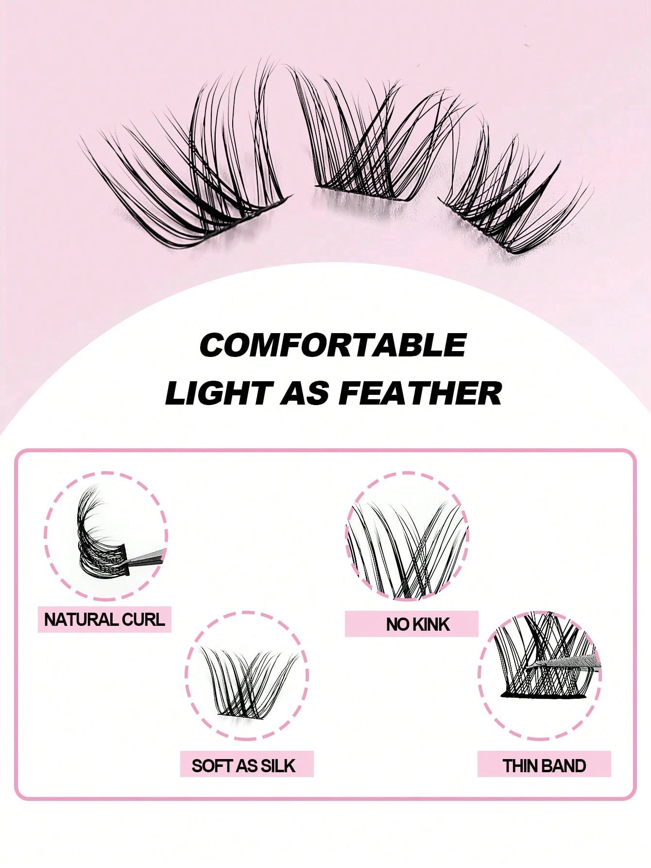 Asiteo 110pcs Professional Natural Curly & Fluffy Eyelash Clusters, D-Curl Voluminous, Create Charming Makeup, 8-16mm Customizable Length, DIY Eyelash Extension Kit