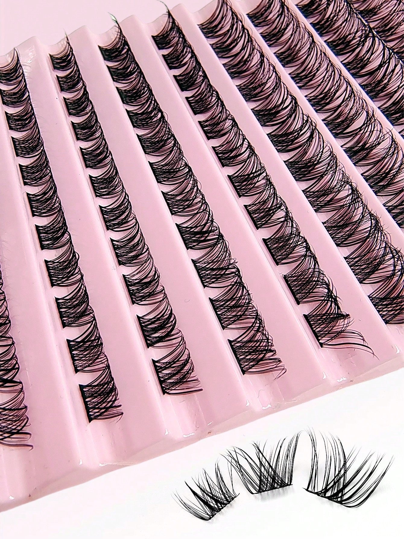 Asiteo 110pcs Professional Natural Curly & Fluffy Eyelash Clusters, D-Curl Voluminous, Create Charming Makeup, 8-16mm Customizable Length, DIY Eyelash Extension Kit