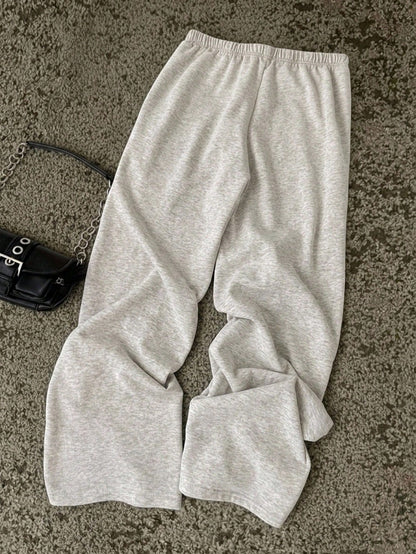 Attitoon Women's Casual Straight Leg Sweatpants, Summer Clothing, Leopard Print, Outing Wear, Y2K, Vintage, Versatile, Suitable For Daily Commute, Date, Party, Autumn/Winter/Spring/Summer, Christmas