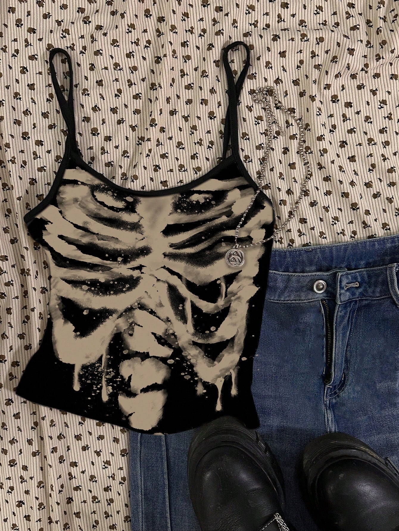 Attitoon Women's Cropped Sexy Cat Print Tank Top, Suitable For Summer